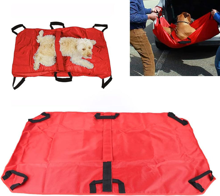 Haustier Hund Trage Faltbar Haustiertrage Nylon VeterinäR Haustiertransportbahre mit 6 Griffe, 110KG