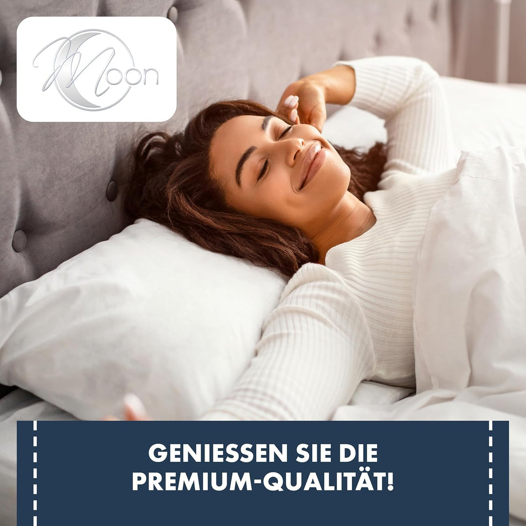 Moon - Seitenschläferkissen mit Viscoschaum Flocken - extra fest mit 1500g - mit Memory-Effekt - 95°