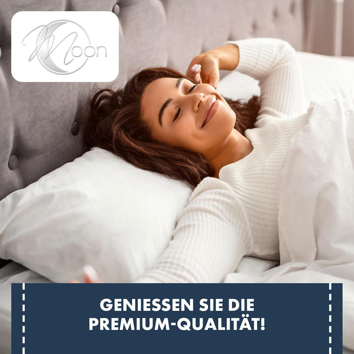 Moon - Seitenschläferkissen mit Viscoschaum Flocken - extra fest mit 1500g - mit Memory-Effekt - 95°
