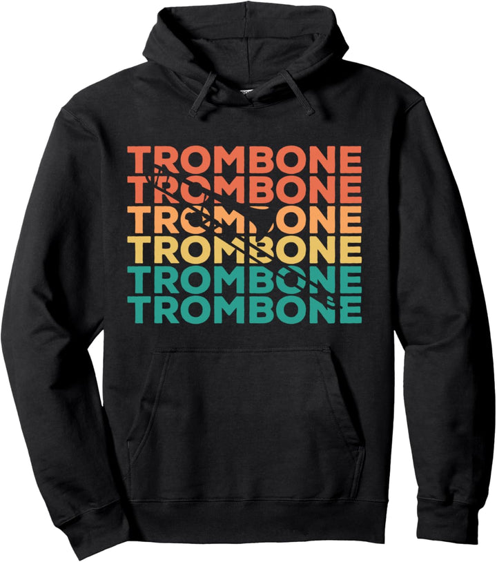 Retro Vintage Posaune Geschenk für Posaunisten Pullover Hoodie