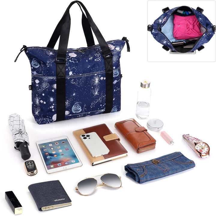 HAWEE Sporttasche Damen Gross Leichte Reisetasche Herren Faltbare Gym Duffel Bag Weekender Travel Ba