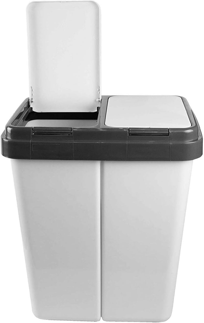 Alpfa Mülleimer 2x25 Liter Abfalleimer Duo Bin
