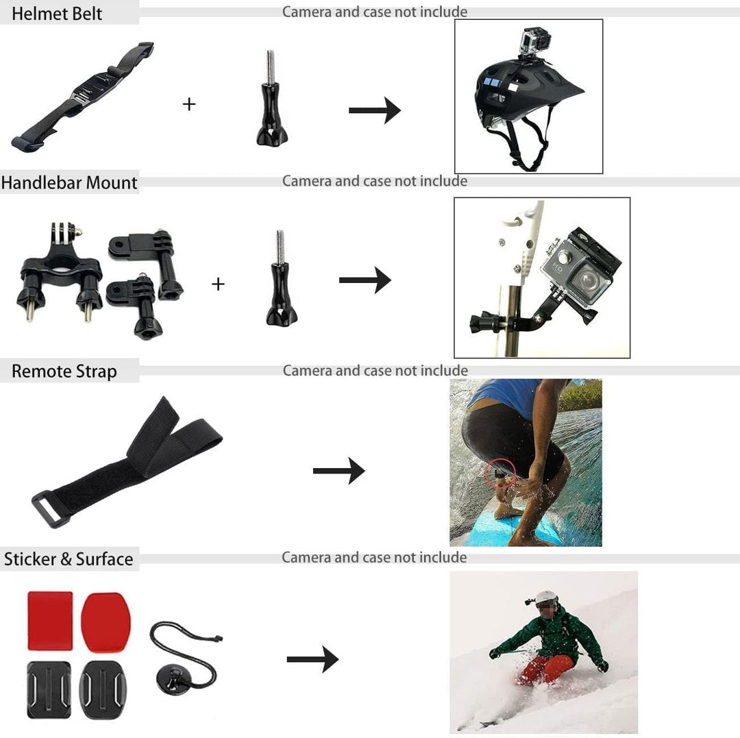 Zubehör Set Bundle für GoPro Hero 13 Black Kit, BMUUPY Wasserdicht Schutzhülle Wasserdicht Gehäuse S