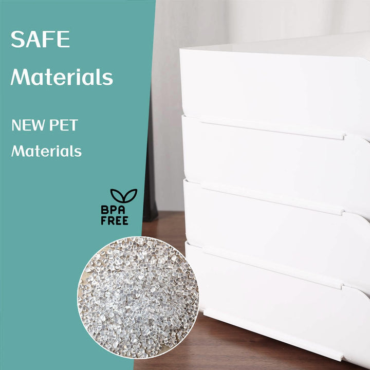 4-stöckige Ablagekorb für A4, Dokumentenablage aus PET Kunststoff, Briefkorb, Briefablage Organizer(