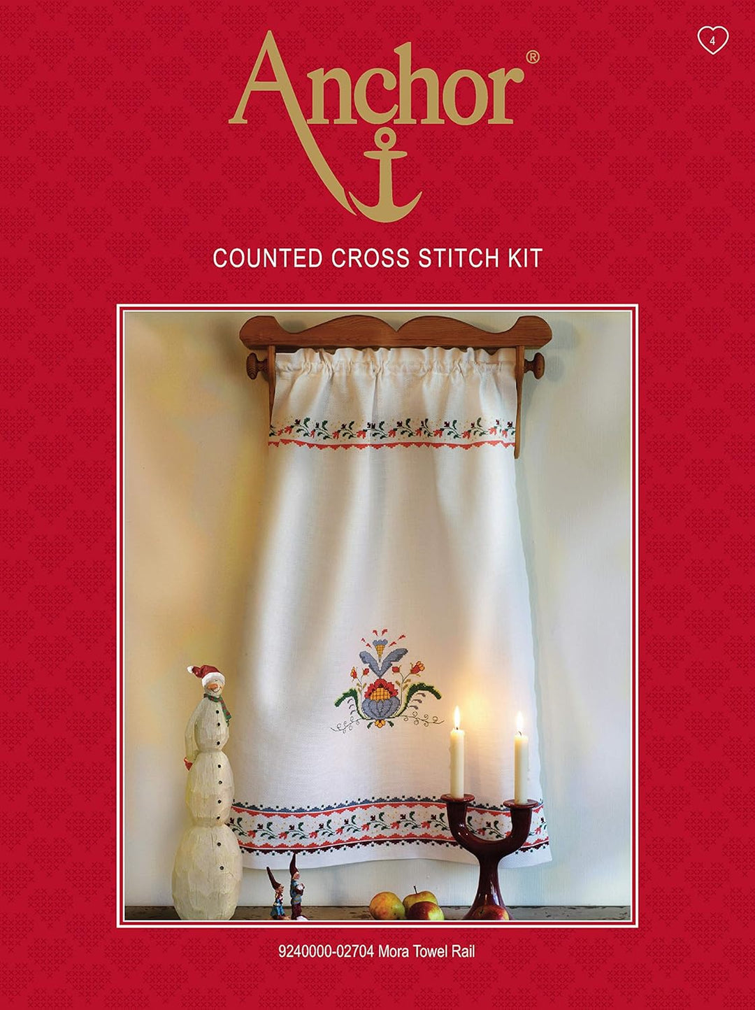 Anchor Kreuzstich-Set Tischläufer Santa/Schlitten, Zählmuster 9240000-02502 mehrfarbig 41x110cm Sant