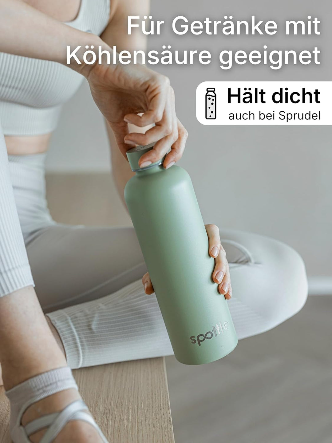 spottle Edelstahl Trinkflasche 500 ml – Thermosflasche aus Metall, doppelwandig, vakuumisoliert, Koh