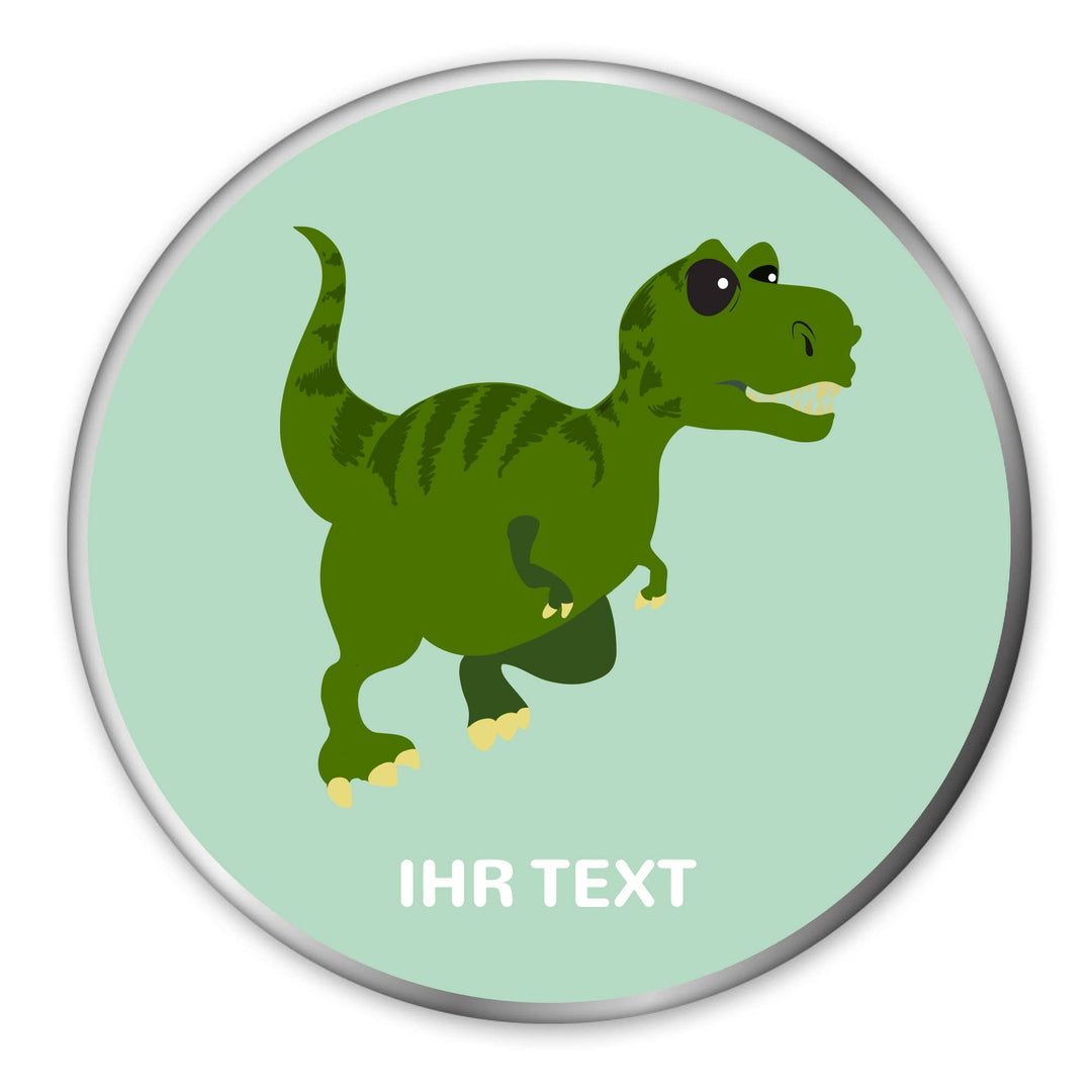 stempel-fabrik Geschenkdose Rund mit Aufdruck - Motiv Dinosaurier - Personalisiertes Geschenk - Keks