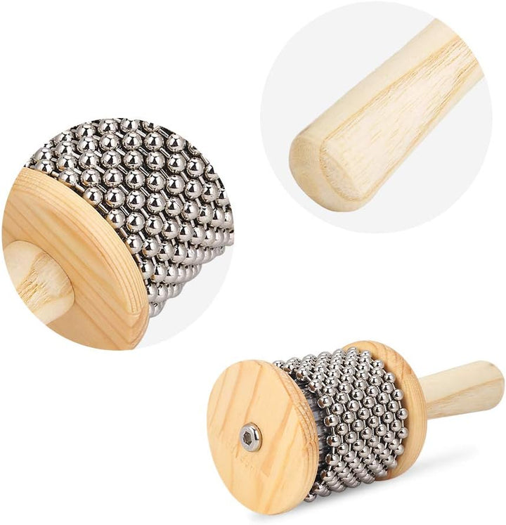 Cabasa Holzoberfläche Kinder Percussion Instrument Kleines Cabasa Begleit-Beat-Instrument für Studen