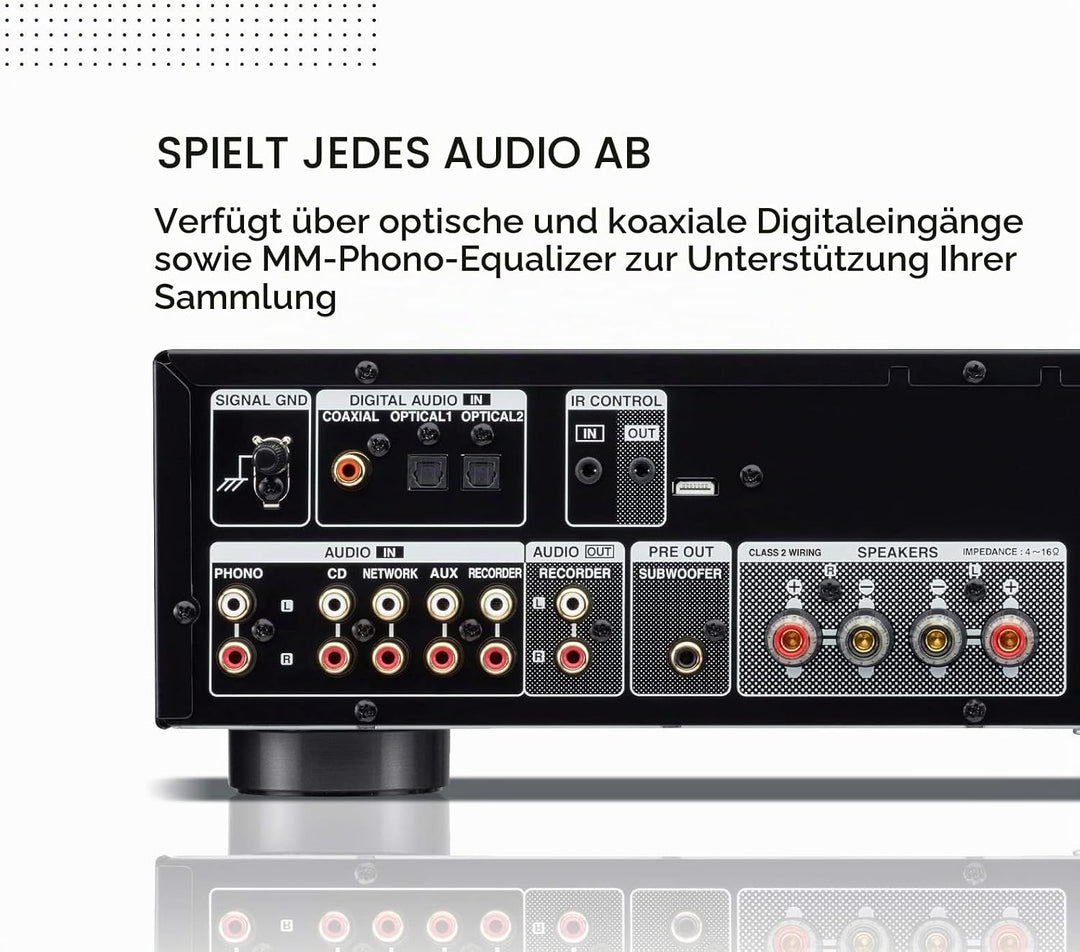 Denon PMA600NE HiFi-Verstärker, Endstufe mit Bluetooth, Phono-Equalizer, 1x Koaxial- &amp; 2x Optischer