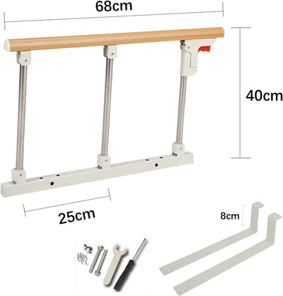 Faltbare Bettschiene für Ltere Menschen, Sicherheitsgriff, Krankenhaus Metallgriff Stossfänger, Unte