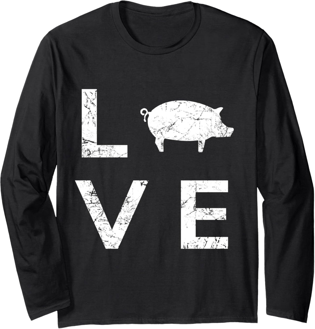 Schweine Landwirt Bauer Landwirtschaft Schweine-Züchter Langarmshirt