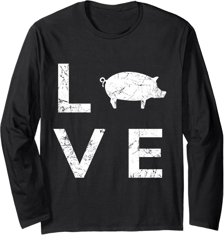 Schweine Landwirt Bauer Landwirtschaft Schweine-Züchter Langarmshirt