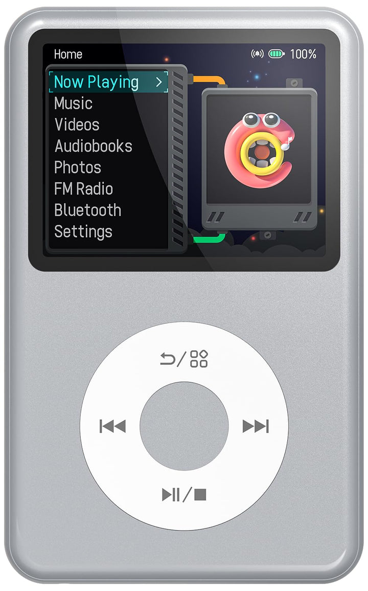Innioasis Y1 64GB MP3 Player - Zeitlose Klasse: Touch Wheel-Steuerung, Bluetooth, Video-Player, Hörb
