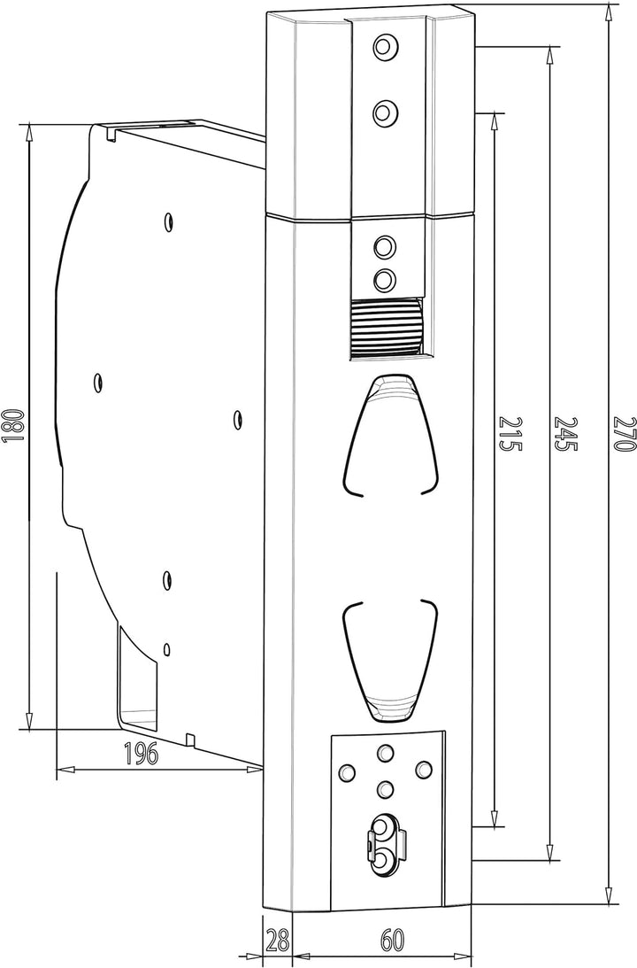 SuperRollo GW195 elektrischer Gurtwickler, Unterputz für Gurtkasten, für 23 mm Gurtband, Rolladenant