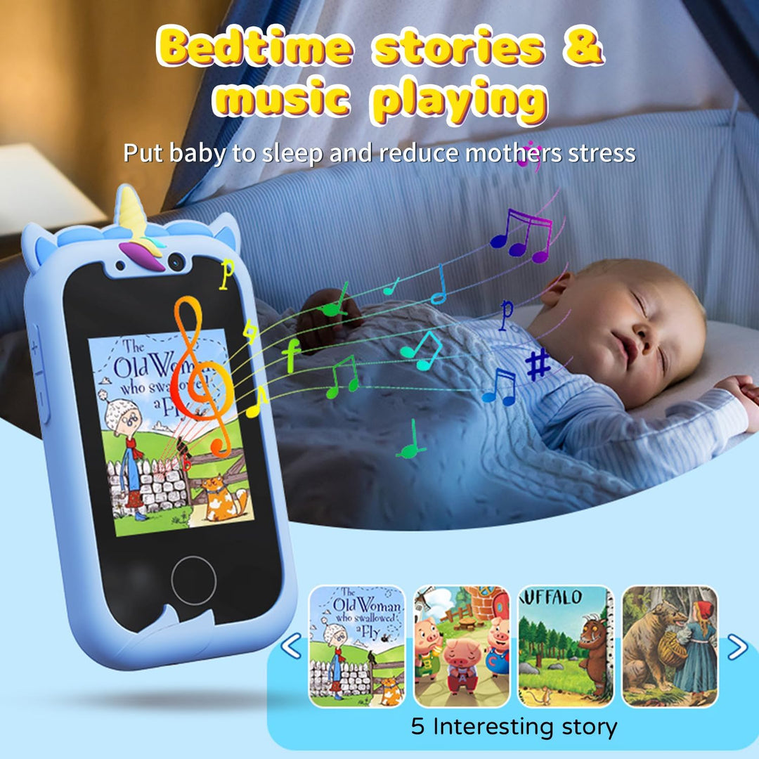 Kinder Handy Ashfly 2.4 Einhorn Kamera, 1080P HD Dual Kamera Spielzeug aufnehmbar Video, Kinder Smar