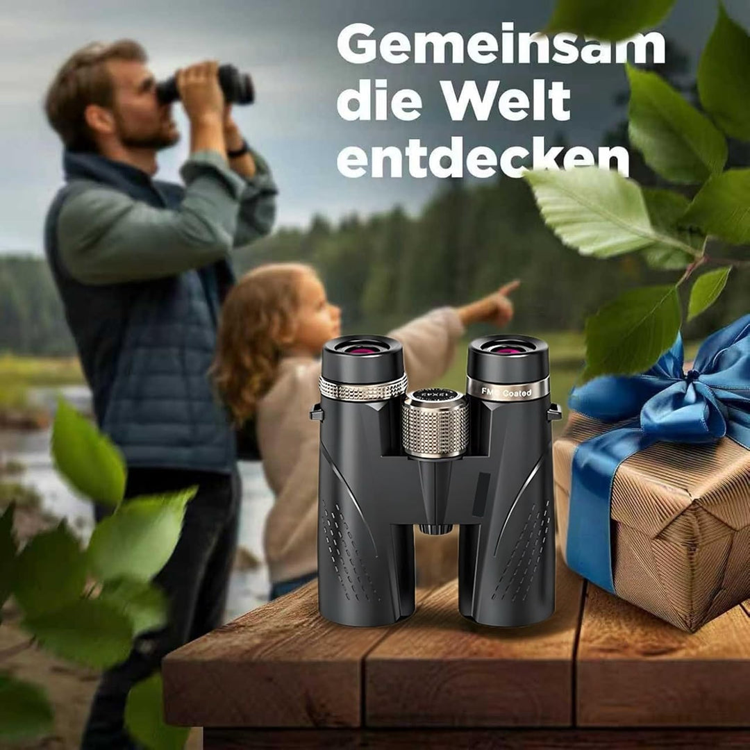 Fernglas 12x42, Leistungsstarke Ferngläser mit Heller und sauberer Sicht, für Erwachsene, BAK4 HD Pr