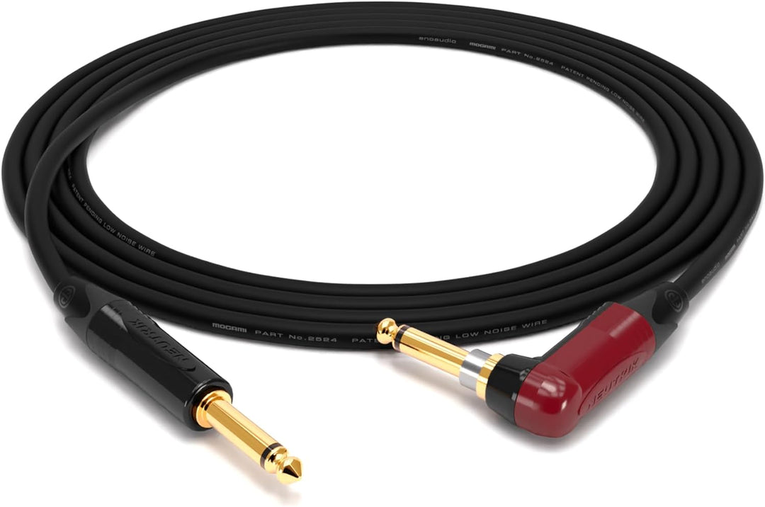 enoaudio Mogami 2524 Instrument Kabel | Neutrik Gold Silent Switch 6,3mm TS winkelklinke - 6,3mm TS