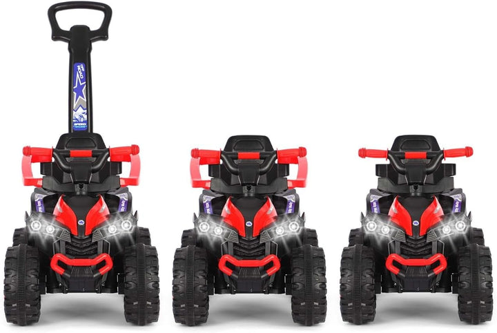 Milly Mally Wild Kinder Rutschauto mit Schubstange | 3-in-1 Offroad Quad Kinderfahrzeug für Kleinkin