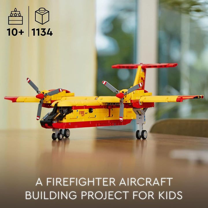 LEGO Technic Feuerwehr-Flugzeug-Bauspielzeug, Modell-Flugzeug-Set 42152, mit authentischen Feuerrett