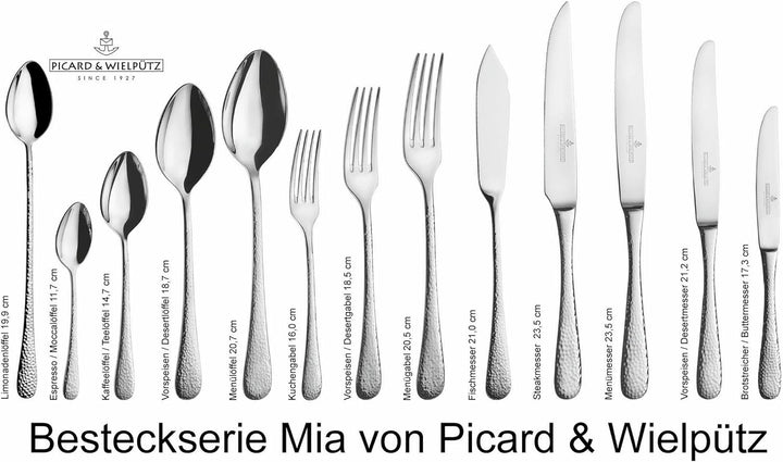 Besteckset Geschenkbox - Tafelservice - 30 teilig - Mia - Picard & Wielpütz - schwarze Magnetbox 30