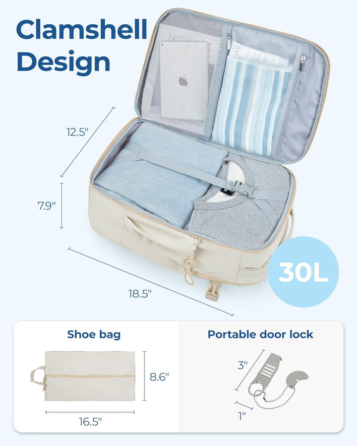 bagsmart Handgepäck-Reiserucksack 17,3-Zoll-Reiserucksack, Rucksack Kann Persönliche Gegenstände mit