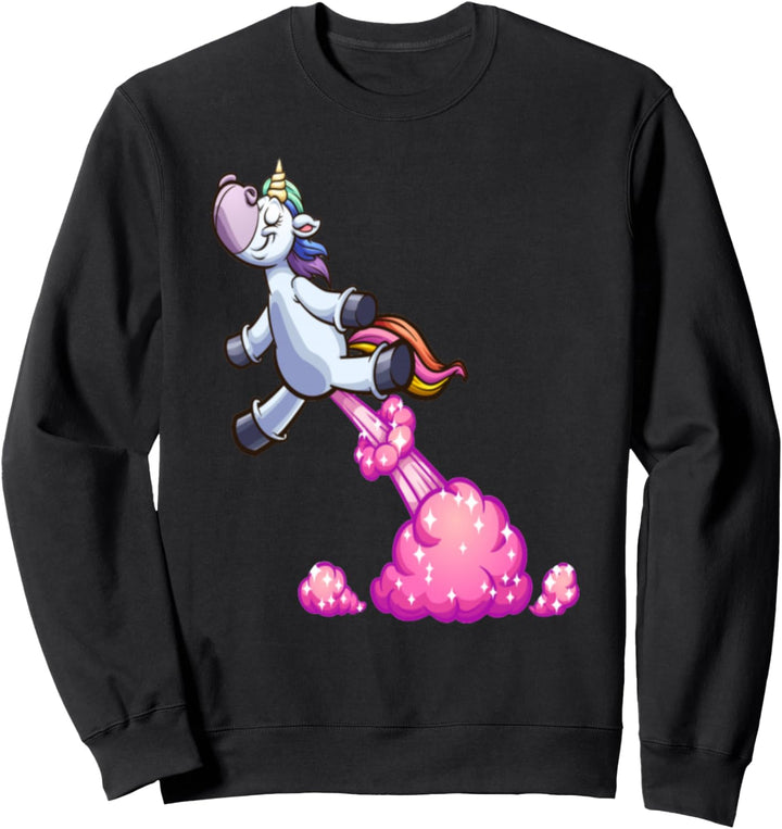 Furzendes Einhorn Lustige Einhorn-Regenbogen-Fürze Sweatshirt