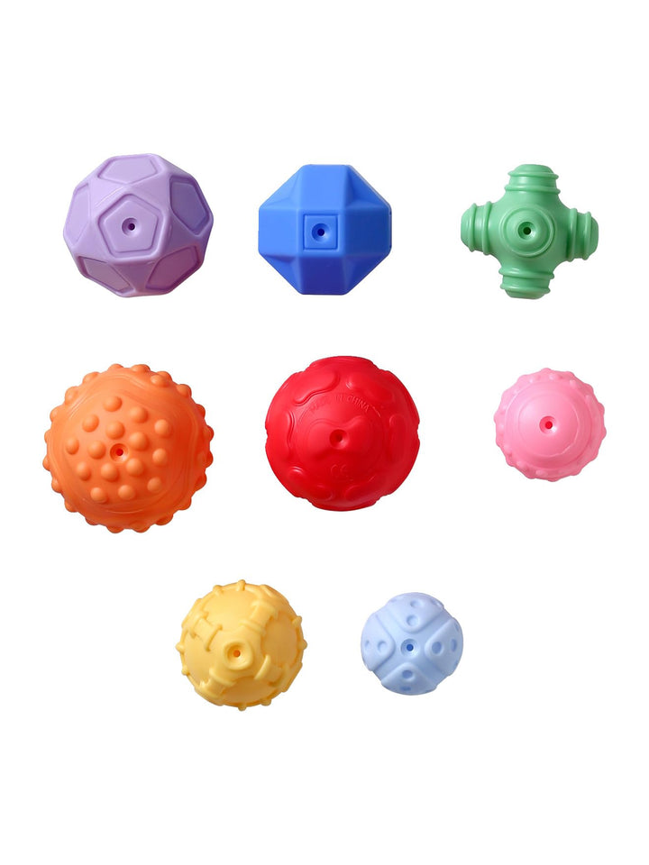 Vertbaudet 8er-Set Baby Sensorikbälle gelb, Gelb