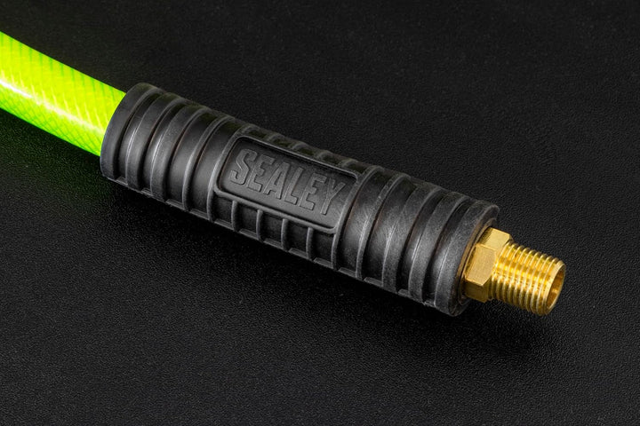 Sealey AHFC10 Hochsichtbarer Luftschlauch mit 6,35 mm BSP-Verbindungen, 10 m x 8 mm Ø 10m x 8mm Ø, 1