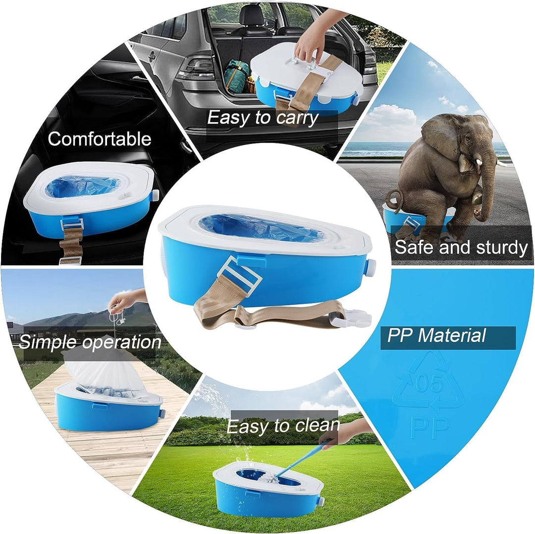 QIUR Tragbare Auto-Toilette, mobiles Notfall-Urinal, tragbares Töpfchen für Erwachsene/Kinder/Schwan