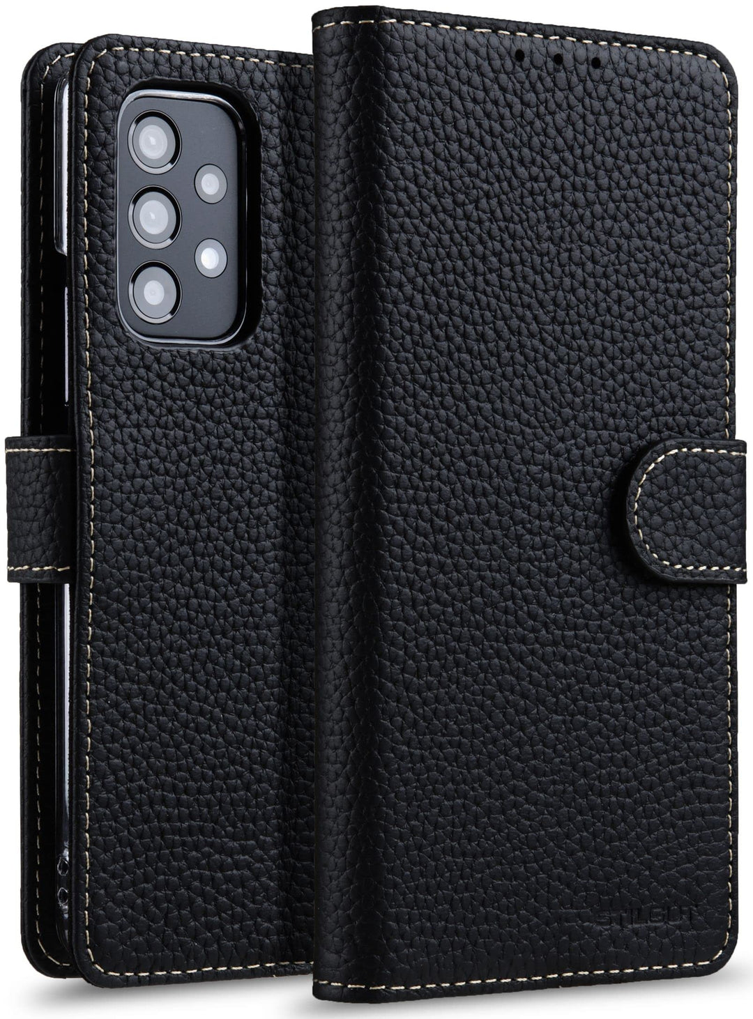 STILGUT Talis kompatibel mit Samsung Galaxy A53 5G Hülle mit Kartenfach aus Leder, Wallet Case, Lede
