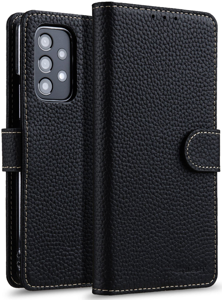 STILGUT Talis kompatibel mit Samsung Galaxy A53 5G Hülle mit Kartenfach aus Leder, Wallet Case, Lede