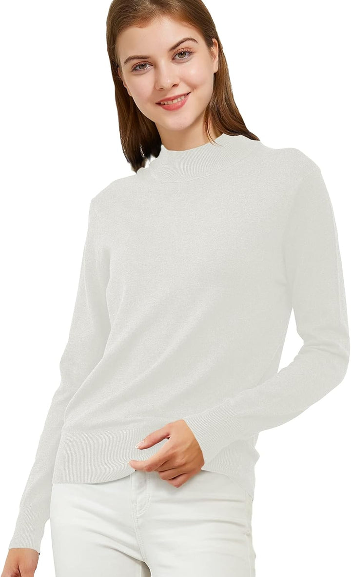 Woolicity Damen Strickwaren Rollkragenpullover Strickpullover Langarm Ribbed Strick Sweater Pullover