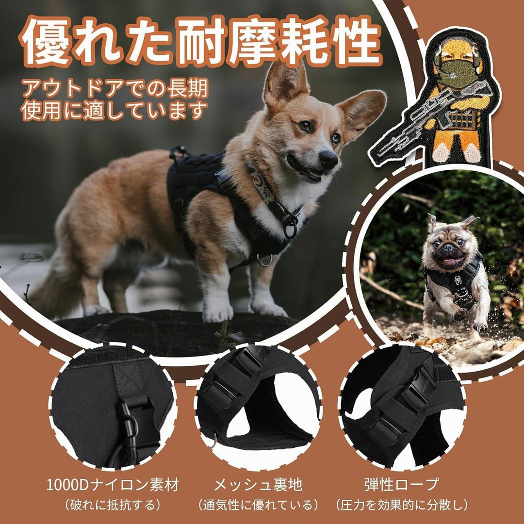 OneTigris Hundegeschirr, FIRE Watcher Taktische Geschirr MOLLE Sicherheitsgeschirr Service Hunde Hun