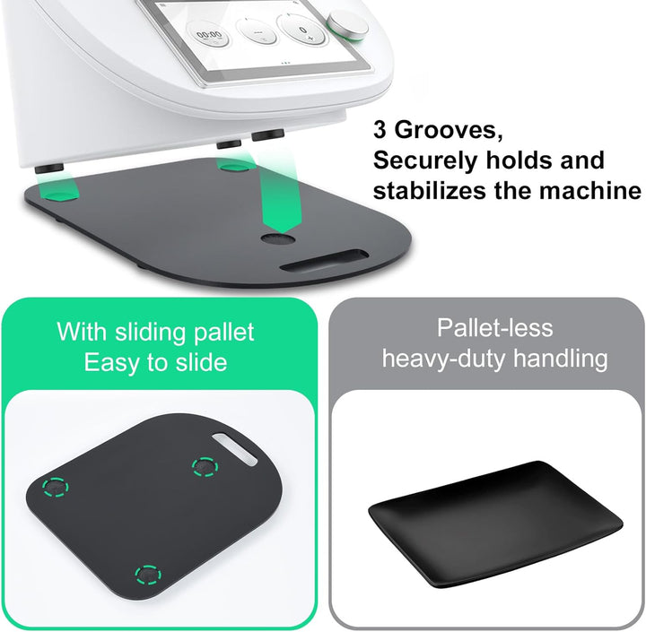 Romon Gleitbrett für Thermomix TM6 TM5, Hochwertiges Acryl Thermomix Zubehör mit Dämpfenden Gummifüs