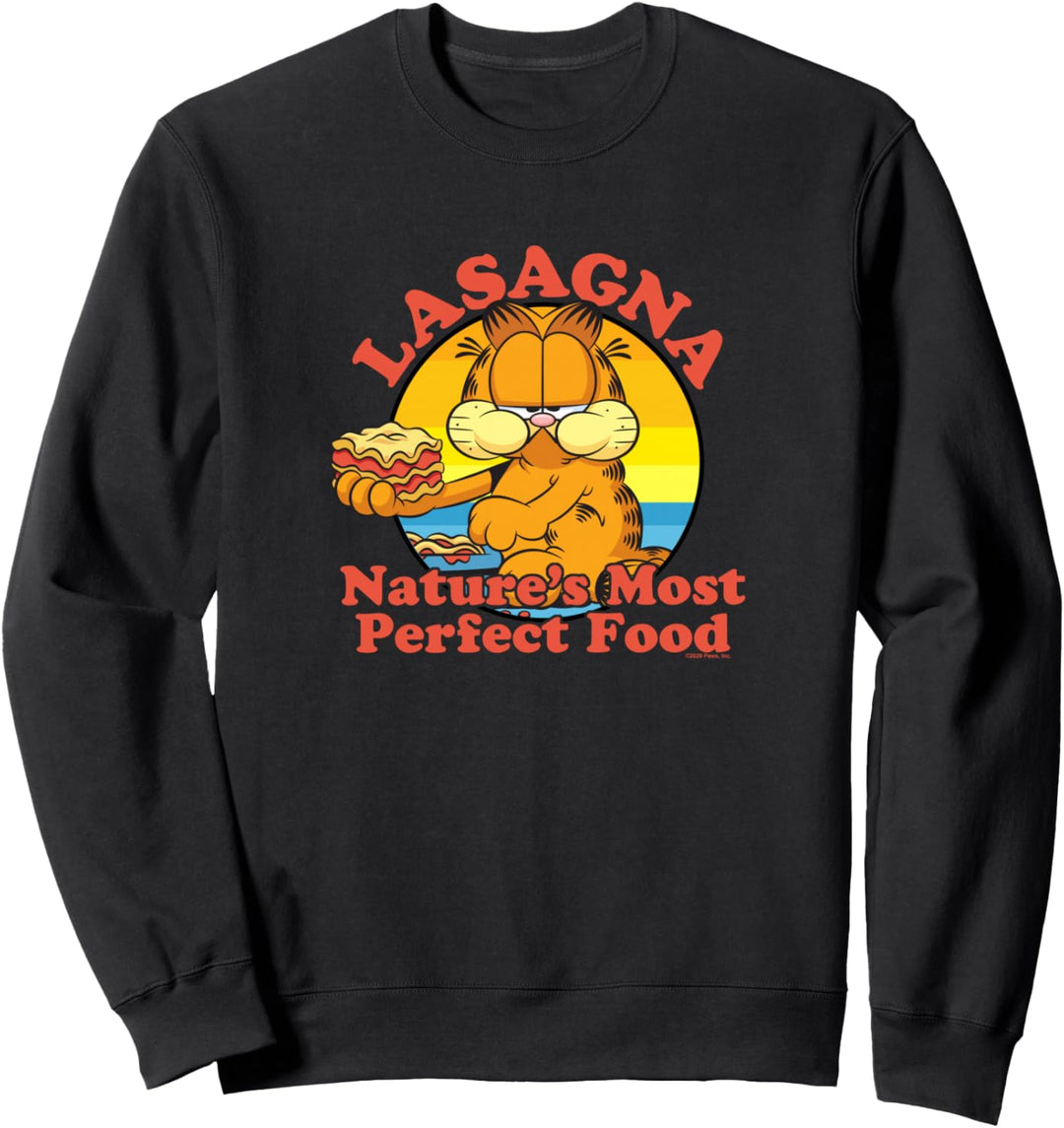 Garfield Lasagna Nature's Most Perfect Food Garfield Circle Sweatshirt