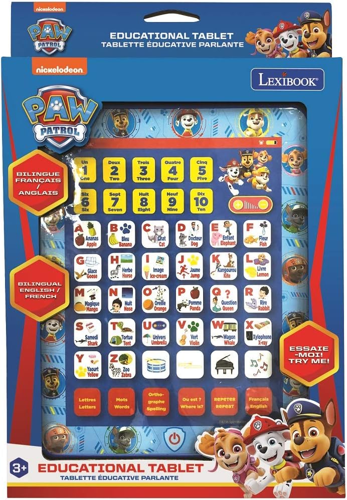 Lexibook JCPAD002PAi17 Psiego Patrolu Edukacyjny dwujęzyczny interaktywny Tablet, języki angielski/P