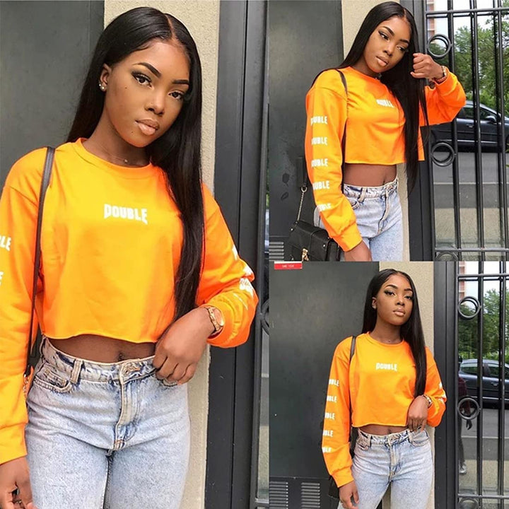 TOOCCI Lace Frontal Perücken Echthaar Gerade Perücken für Damen 4x4 Straight Lace Closure Wigs Brasi