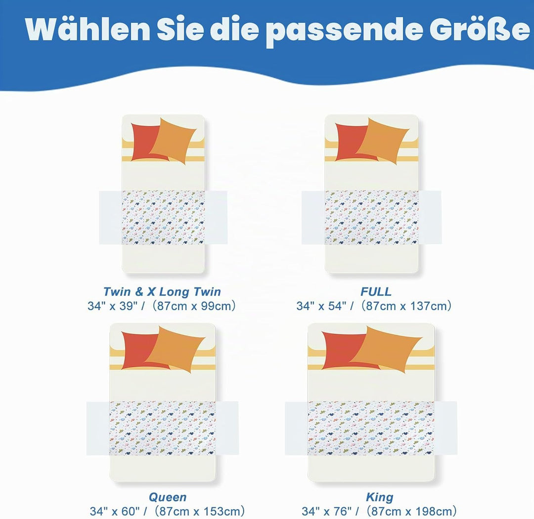 MOEMOE BABY Inkontinenz Bettunterlage, 87x99cm Inkontinenzunterlage waschbar, wasserdichte Matratzen