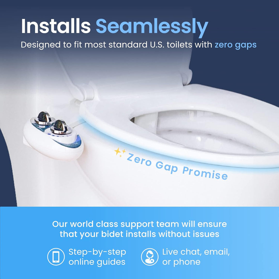 Luxe Bidet Neo 185 – Selbstreinigende Dual Düse – Frische, Wasser ohne Elektrik Mechanische Bidet WC