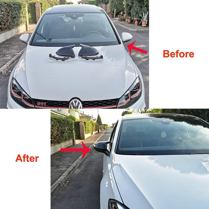 1 Paar Spiegelkappen Links Rechts Seitenspiegel Abdeckkappen für Golf MK7 7.5 GTI 7 Golf 7 R
