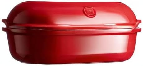 Emile Henry EH349501 Brot, handgefertigt, Keramik, Rot, Grand Cru, 5 Liter Rot Grand Cru Einzigartig