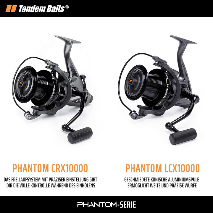 Tandem Baits Phantom CRX10000 Angelrolle | Freilaufrolle mit 8+1 Kugellagern & Schneckenrad-Getriebe