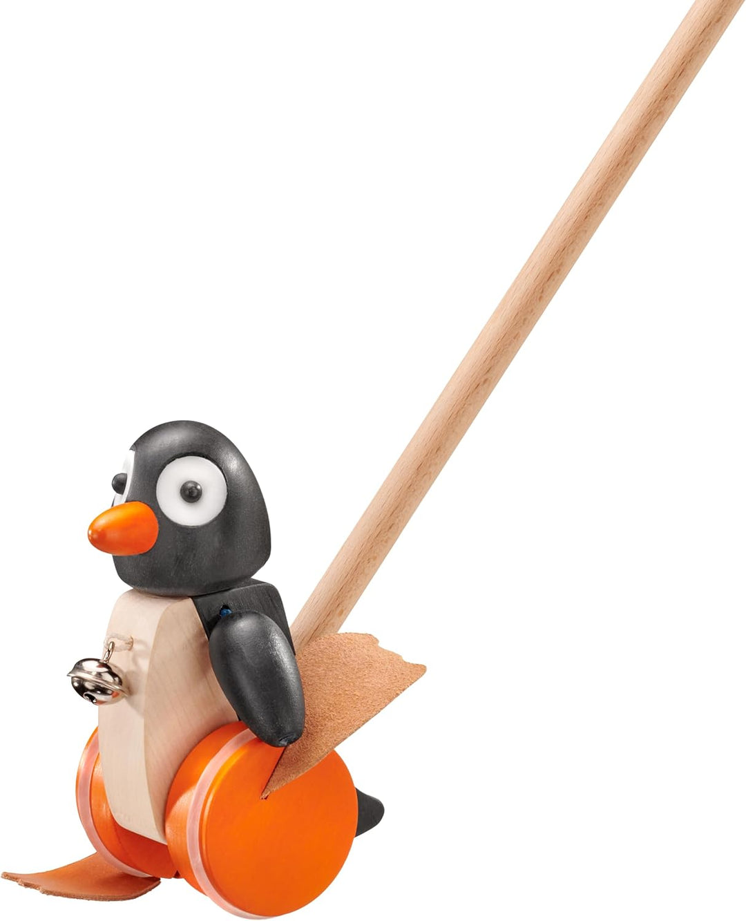 Selecta 62071 Pingo, Schiebefigur, Schiebe-und Nachziehspielzeug aus Holz, 13 cm, Bunt Single, Singl