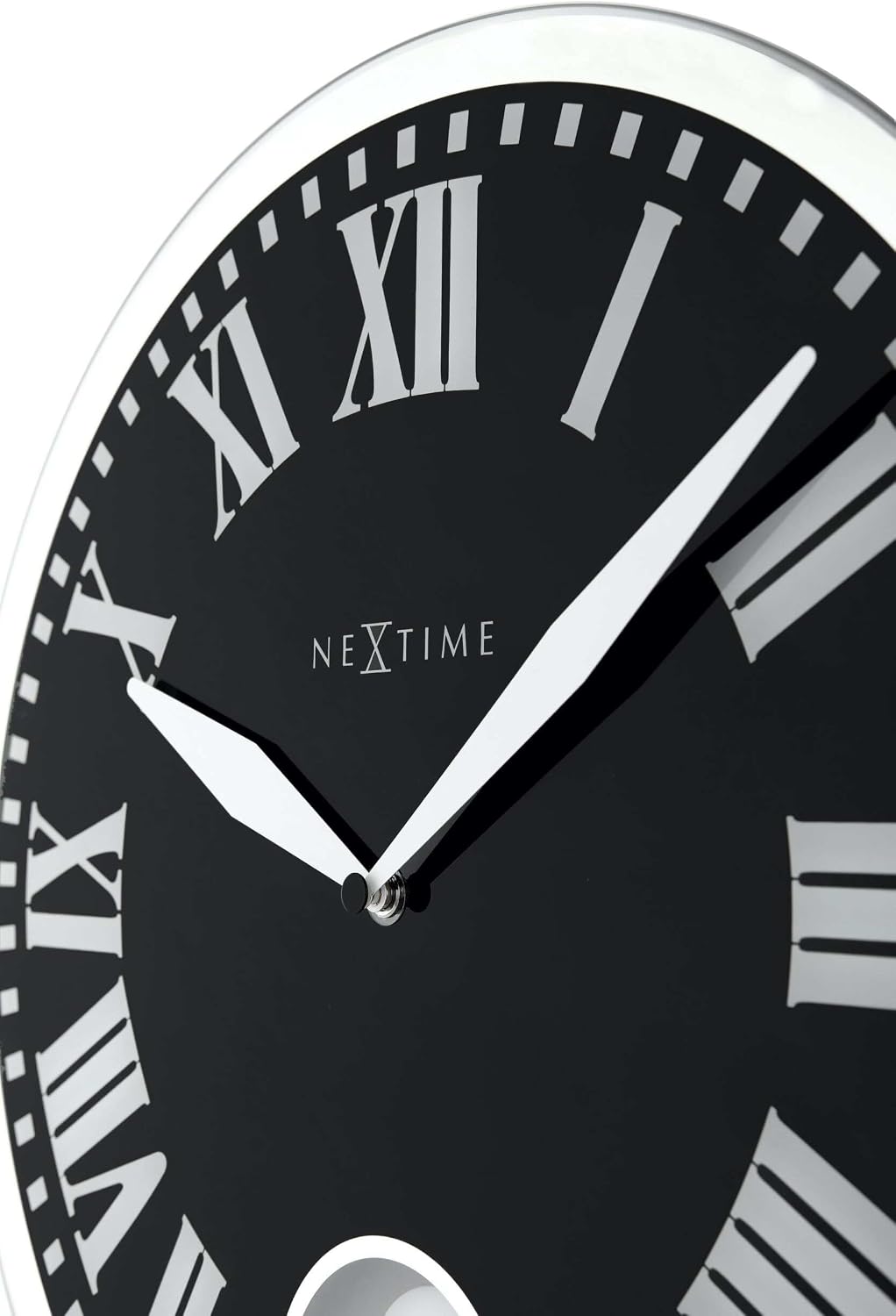 NeXtime Wanduhr - 43 x 4.2 cm - Glas - Weiss - &