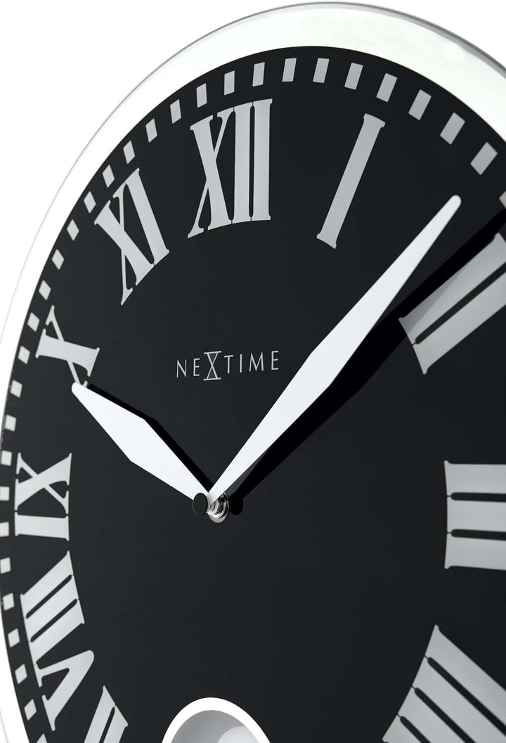 NeXtime Wanduhr - 43 x 4.2 cm - Glas - Weiss - &