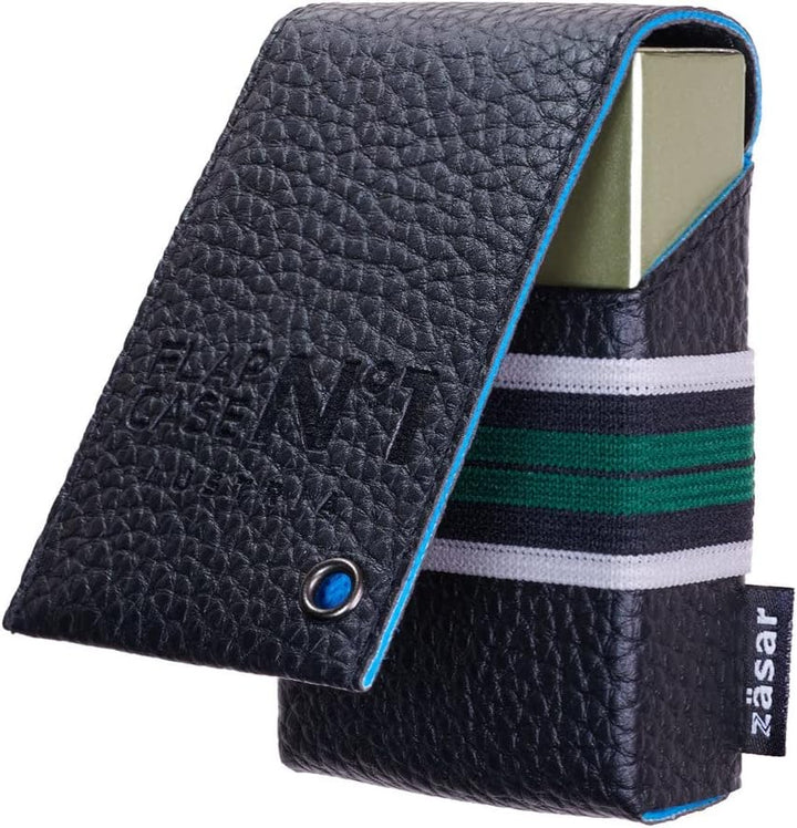 FLAPCASE N°1 • GOLF • Designer Zigarettenetui, Made in Austria, Gummiband, Leder vegan Zigarettenbox