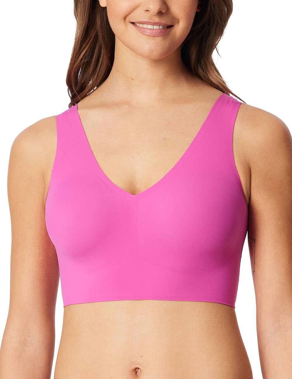 Schiesser Damen Nahtloses Bustier mit herausnehmbaren Pads - Invisible Soft 38 Fuchsia, 38 Fuchsia
