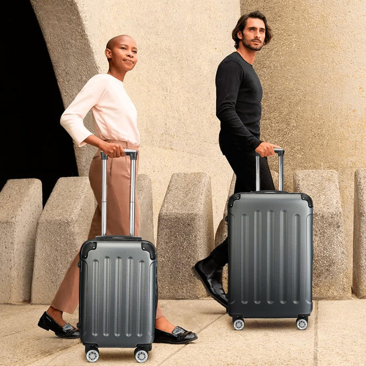 Generisch Koffer Handgepäck Organizer Set 3-TLG, Reisekoffer Set mit 4 Rollen, TSA Schloss, X-Typ-Gu