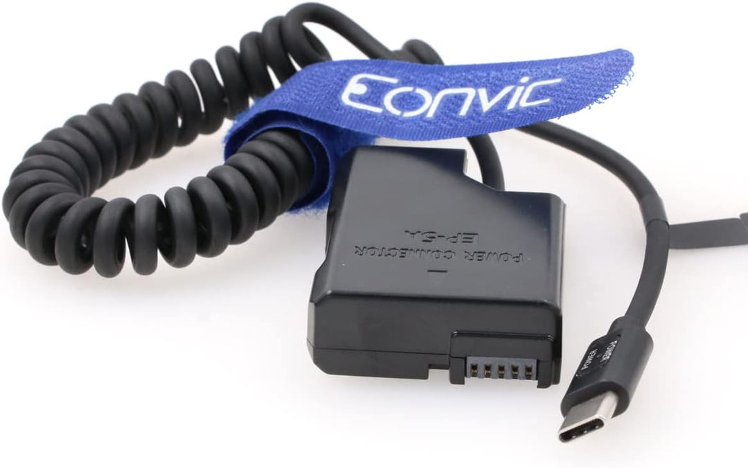 Eonvic EP-5A auf USB Typ C Stromkabel EN-EL14 EP-5A Dummy Akku Connector Kit Ersatz Netzteil Kabel f