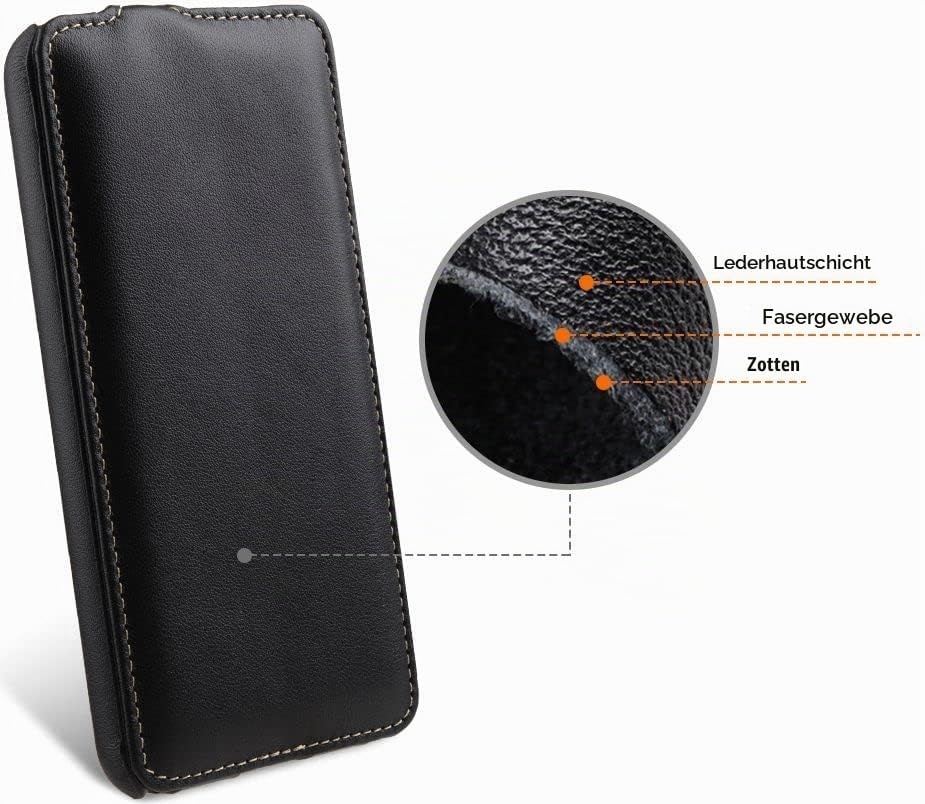 STILGUT UltraSlim kompatibel mit Samsung Galaxy S23 Plus Hülle - Samsung S23 Plus Flip Case aus Lede